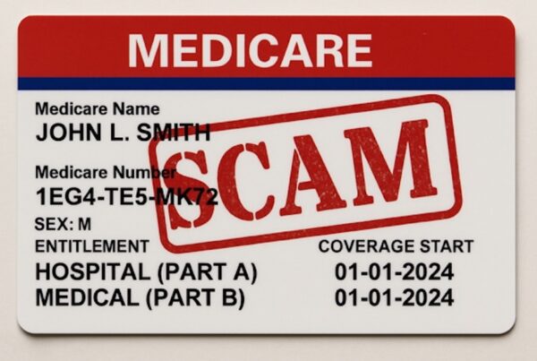 Medicare Scams Are Skyrocketing: What You Need to Know to Stay Protected - medicare card with a red scam stamp on it